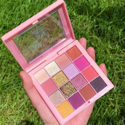 16 Color Nude Shining Eyeshadow Palette Waterproof Smoky Eye Shadow Pallete Shimmer Matte Glitter Powder Cosmetic Makeup Palette