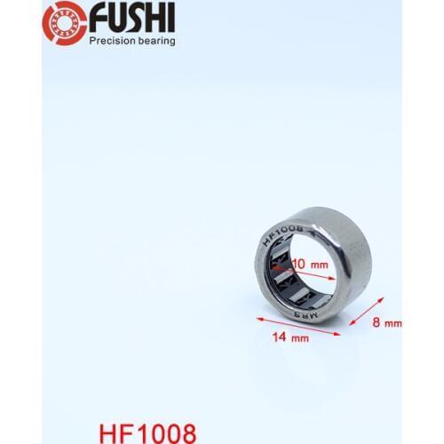 HF1008 Bearing 10*14*8 mm ( 10 PCS ) Drawn Cup Needle Roller Clutch HF101408 Needle Bearing