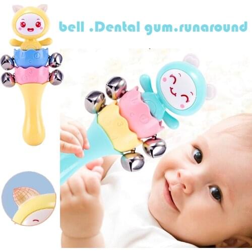 Baby Music Rattle Teether Toy Girl For Child 0-12 Education Mobile Cot Kids Bed Newborn Stroller Crib Infant Pacifier Weep Tear