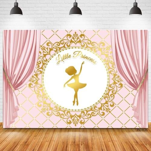 Custom Name Gold Pink Glitter Princess Background Newborn Baby Shower Girl Birthday Party Photography Backdrop Photo Studio Prop