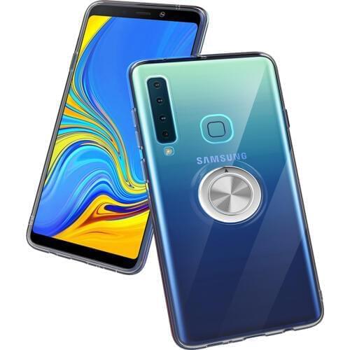 Shockproof Soft Transparent Case For Samsung A9 2018 Holder Ring Phone Cover for Samsung Galaxy A9 2018 Case A9s Star Pro A920