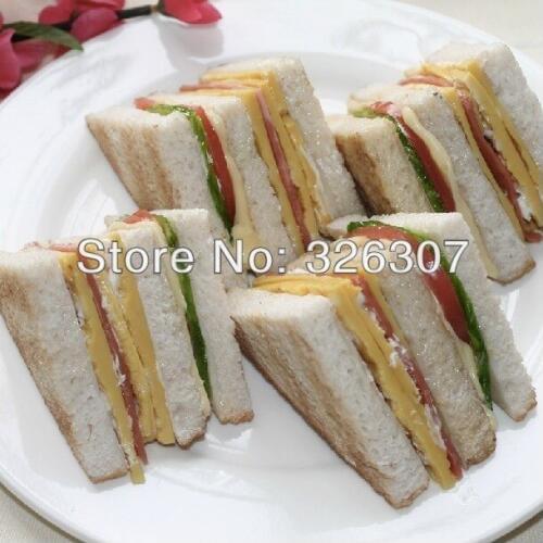Sandwich customize food resin model sandwiches food model Sarnie simulation model show window sample Bacon tomato cucumber salad