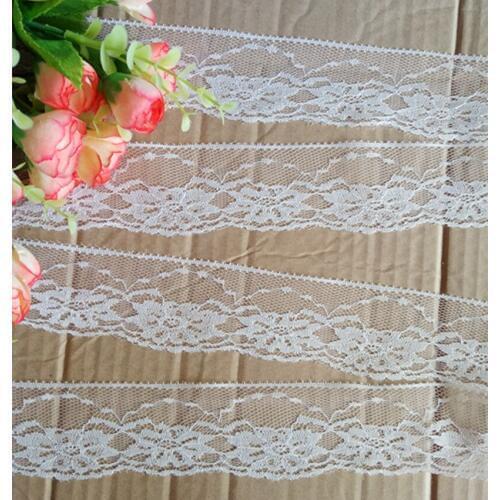 Width 49mm 15 yards white Embroidered Net Lace Trim fabric Garment ribbon headband wedding party decoration DIY Accessory #89856