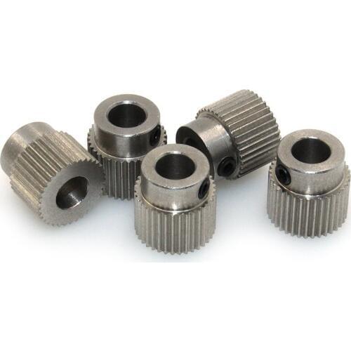 Extruder Pulley 36Teeth Bore 5mm Stainless Steel Drive Gear for 1.75mm & 3mm 3D Printer Filament