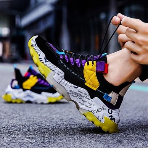 Outdoor Non Slip Mens Running Shoes Summer Sneakers Men Sports Shoes Sport Men Black Purple Athletic Brands Deporte GME-1564