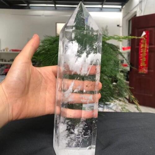 800-1200g Big Large Size Melting stone Clear Quartz Crystal Wand Point Reiki Healing Wicca Tower For Home Decoration