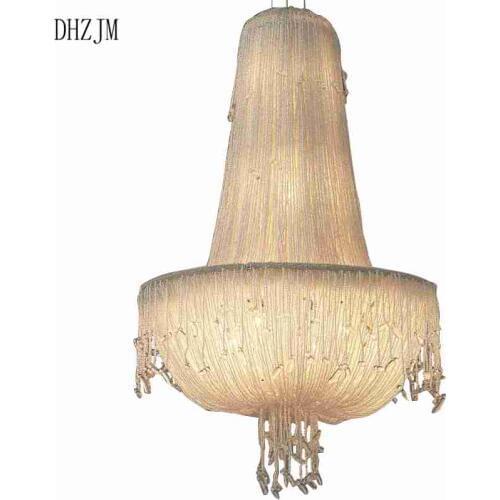 Twisted glass Chateau Nordic Creative Lights Villa Hotel Living Room Chandelier Restaurant fixtures Chandeliers