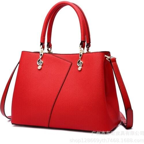 Split leather women business totes large capacity handbag solid shoulder bag