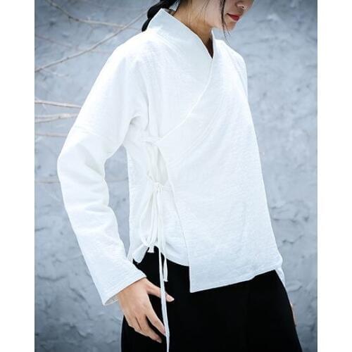 Women Spring&Autumn Cotton&linen lay meditation coat shirtskung fu zen hanfu clothing outfit uniforms