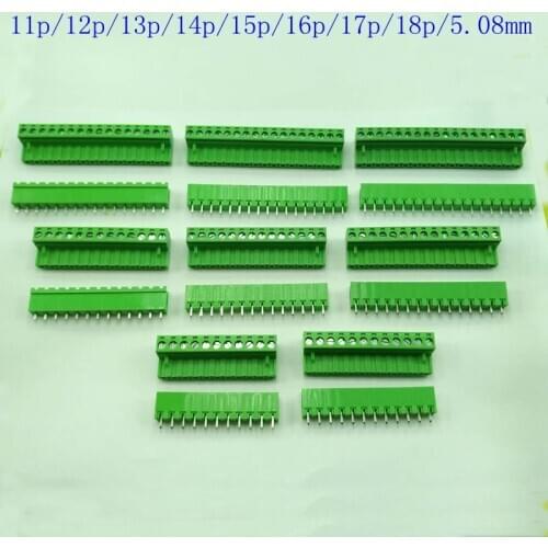 1set 5.08MM terminal block KF2EDG5.08-11P/12/13/14/15/16/17/18P plug-in PCB
