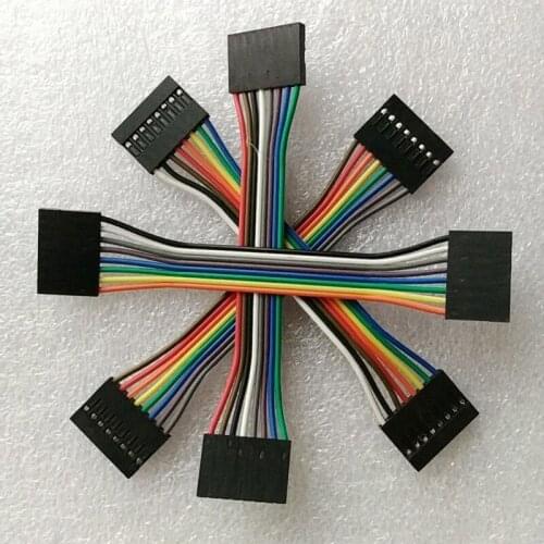 10pcs/ 8pin 10cm 2.54mm Female to Female jumper wire Dupont cable
