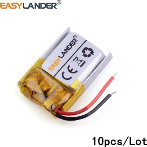 10pcs /Lot 3.7v lithium Li ion polymer rechargeable battery 301014 40mAh for MP4 MP5 MP3 Bluetooth headset micro device