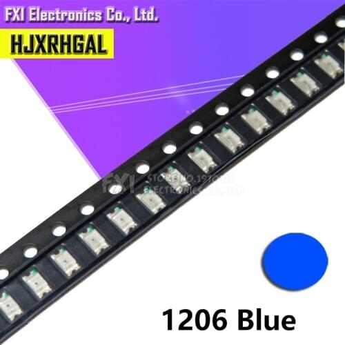 100pcs blue 1206 SMD LED diodes light Hot sale