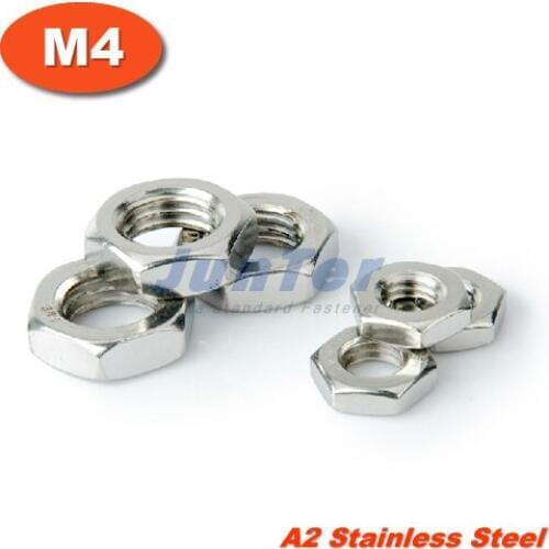 1000pcs/lot DIN439 M4 Stainless Steel A2 Hex Thin Nuts METRIC
