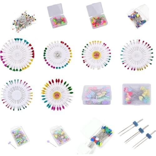 50/100pcs Patchwork Needle Craft Flower Button Head Pins Embroidery Pins Sewing Needle For DIY Quilting Tool Sewing Accessories