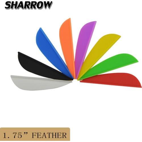 50pcs 1.75inch Archery Rubber Feather For DIY Arrow Shaft Drop-shaped Feathers Outdoor Shooting Sports Archery Accessories