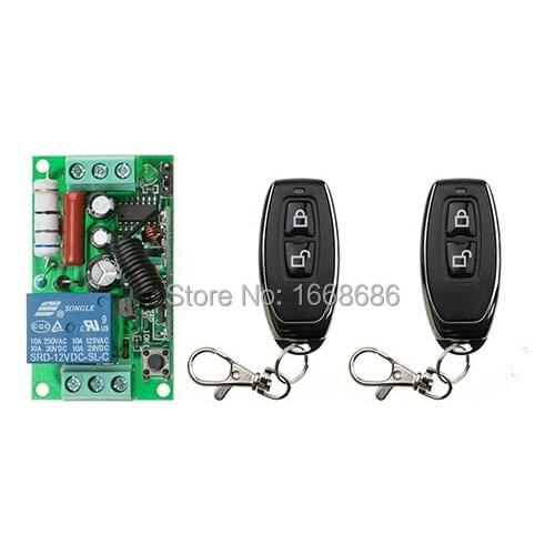 AC220V 10A 1CH RF wireless remote control switch system teleswitch 2 transmitter & 1 receiver 315mhz/433mhz