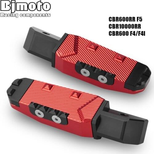 BJMOTO CBR 600/600RR CNC Motorcycle Rear Passenger Foot Pegs Pedals Footrests For Honda CBR600 F4/F4I CBR600RR F5 CBR10000RR