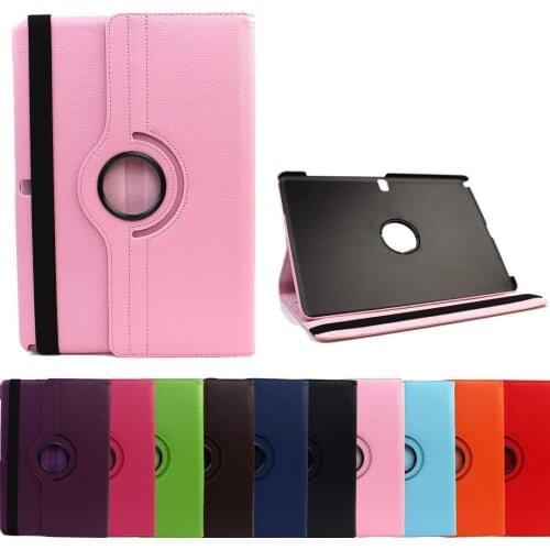 For Samsung Galaxy Tab Note Pro 12.2 inch P900 P901 P905 SM-P900 Tablet Case 360 Rotating Bracket Flip Stand Leather Cover Glass