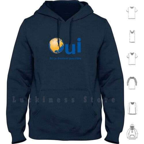 Oui Quebec Referendum 1995 Yellow Poster Sticker With Earth Qc Pq " Oui Et ? A Devient Possible " Québec Print For Men