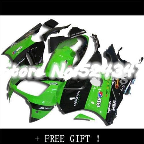 Nn-For KAWASAKI NINJA ZX12R 00-01 ZX-12R Green black ZX 12R 2A38 ZX 12 R 00 01 2000 ZX12 R 2001 Fairing green for Ninja
