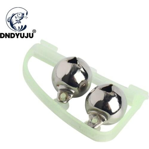 DNDYUJU 5pcs Luminous Light Twin Bells Clip On Night Fishing Rod Bite Alarm Portable Fast Fishing Rod Fishing Tackle Accessories