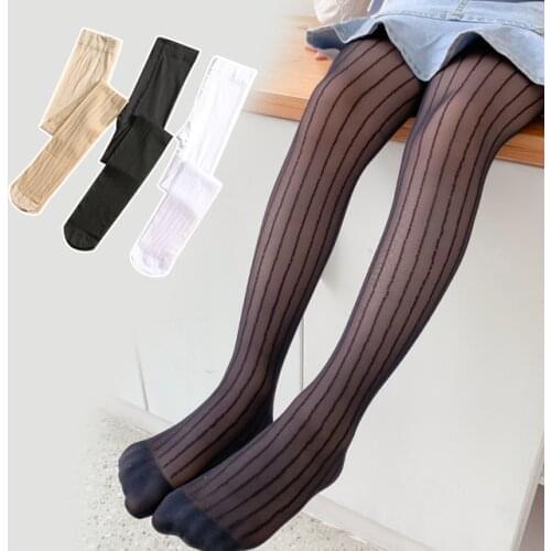Girls pantyhose summer ultra-thin breathable black tights children kids baby girl stretch stockings white dance pantyhose