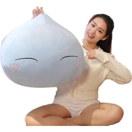 Game Figure Doll Blue Slime Theme Plush Toy Stuffed Round Fat Slime Throw Pillow Throw Handful Toys Birthday Xmas Gift Kids Toys