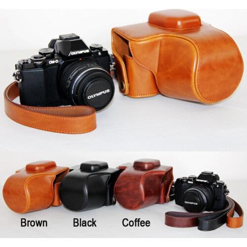PU Leather camera case bag for Olympus EM10 Mark II 2 EM10 III 3 EM10 II EM10 Mark III