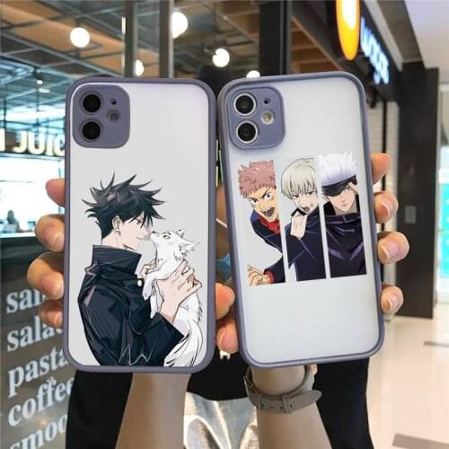 Jujutsu Kaisen Satoru Gojo anime Phone Cases Matte transparent For Gray iPhone 12 Mini 11 Pro XR XS Max 7 8 Plus X Back Cover