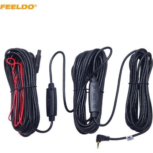 FEELDO 2.5mm TRRS Jack Connector 15 Meters To 5Pin Video Extension Cable For Truck/Van Car DVR Camera Backup Camera