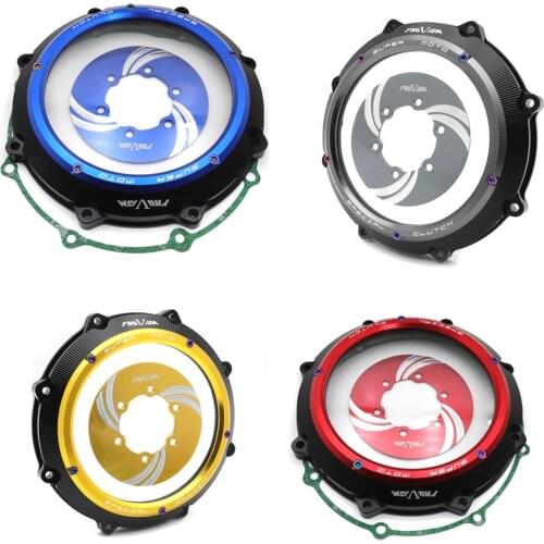 Black Gold See Though Clutch Cover For Yamaha Vmax 1700 2009-2020 09-20 2018 2019 Aftermarket Free Shipping Motorcycle Parts