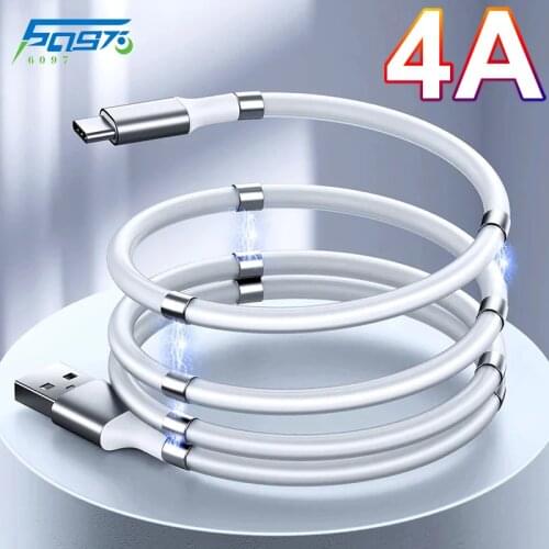 Magnetic USB Cable for iPhone 12 11 Pro Xs Max 87 Fast Charging Type-c Cable Samsung Xiaomi Funny Mobilephone Quick Charge Cable