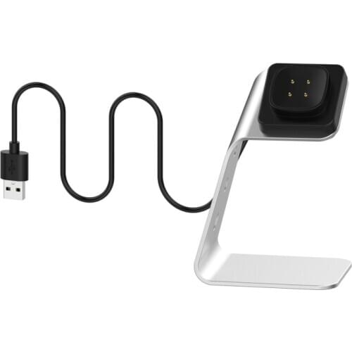 Metal USB Charging Cable Dock Cradle Station Charger for -Fitbit Versa 3 Sense 270B