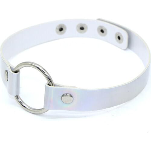 Fashion Punk Leather Choker Neck Necklace Pink Round Heart Cross Gothic choker Necklaces Blue Party jewelry Gift