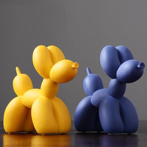 Nordic Creative Art Dog Home Decorations Living Room Bedroom TV Cabinet Decor Cute Resin Animal Desktop Ornaments Gift R4098