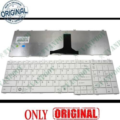 New Laptop keyboard for Toshiba Satellite C650 C655 C655D C660 L650 L655 L670 L675 L750 L755 White US layout - V114302DS1
