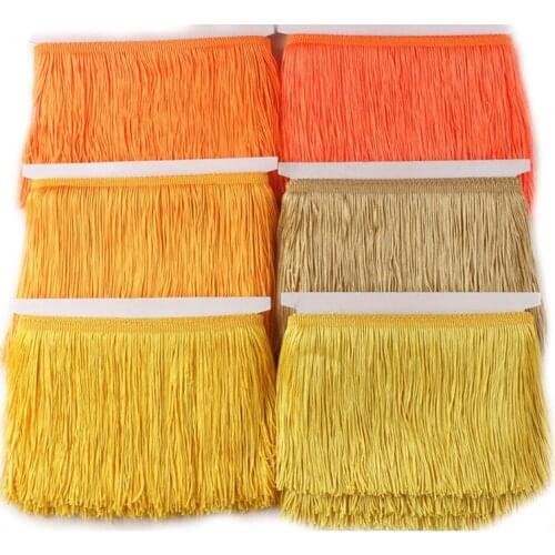 Latest african laces 15cm Polyester Strips Lace Palace Lantern Pennant Tassel Decoration Latin Dance Clothes Lace Accessories