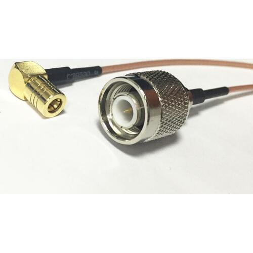 New TNC Male Plug Switch SMB Female Right Angle RF coax cable RG178 Wholesale 15CM 6" Adapter