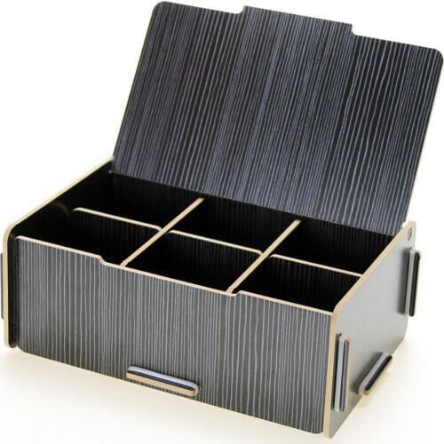 New MDF Organizer Square Container Storage Case Make up Cotton Pad JewelryName Card Stationery Box For Home Office Desk