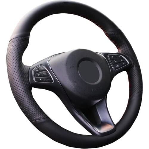 Custom Original Car Steering Wheel Cover For Mercedes Benz C180 C200 C260 C300 B200 E200 E300 CLS260 CLS300 GLC260 GLC300 A180