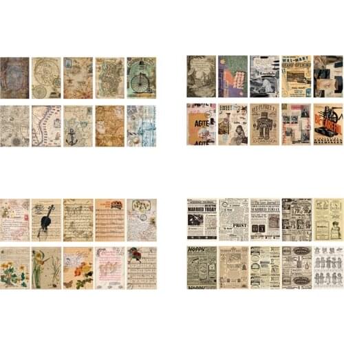 Retro Kraft Paper Durable Scrapbook Paper Packaging Diy Origami for Hand Account Decoration Gift Scrapbooking & Decoupag