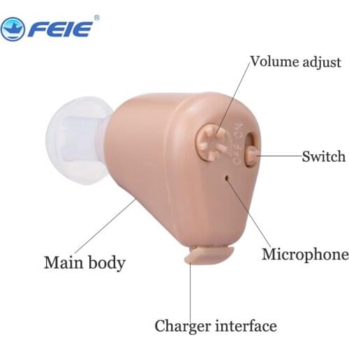 S-216 Rechargeable Hearing Aids Sound Amplifier Invisible Hearing Aid Ear Hearing Amplifier Aid Mini Hearing Aid for Deaf