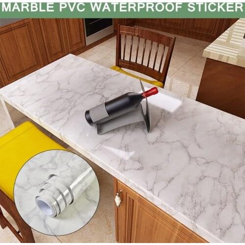 Self Adhesive Wall Stickers Waterproof PVC Marble Pattern Wall Stickers Protect Desktop Self-adhesive Countertop Marble Stickers