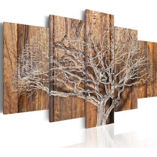 DIY Diamond Wall Painting Wood Branches Sticker Picture Modern 5D Full Round Drill Cross Stitch Beadwork Home Decor Embroidery