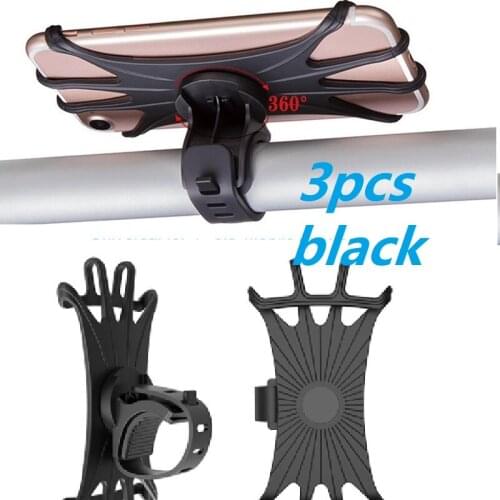 360° Rotatable Silicone Mount Phone Holder Stand Riding Cycling Bicycle Motorcycle Phone Stand GPS Support Bracket