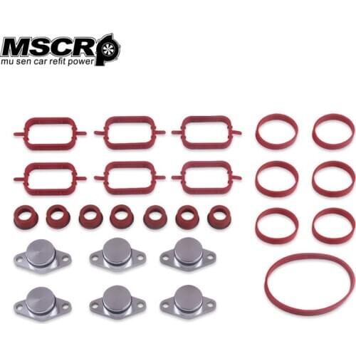 Swirl Flap Blanks Plate & Intake Inlet Manifold Gasket Seal For BMW M57 E39 E60 E46 E38 E53 E83 E65 E61 E65 E70 E71 E92 X3 X5 X6