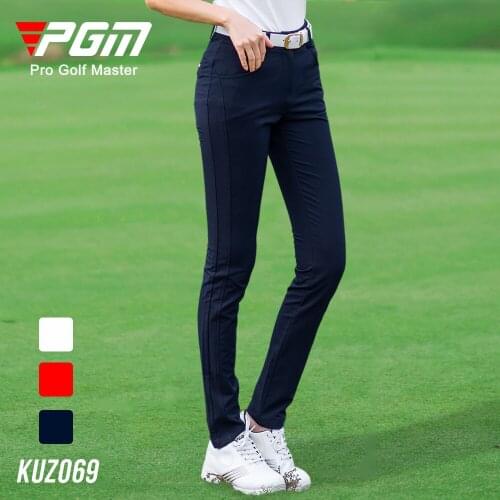 PGM Women Golf Pants Summer Slim Trousers Sportswear Female Quick Dry Elastic Leisure Pants Outdoor Sports Golf Clothing Pants