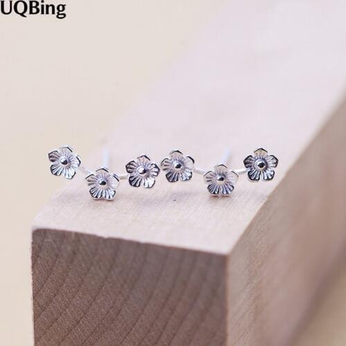 2016 New Arrivals Fashion 925 Sterling Silver Stud Earrings Cute Flower Stud Earrings For Women Jewelry Brincos