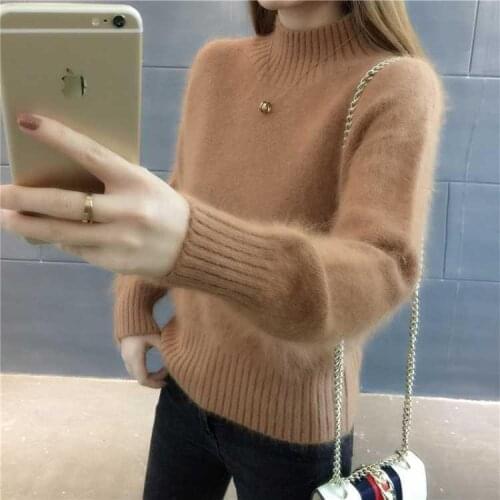 Woman Sweaters Chandails Turtleneck Pullover Sweater Top Autumn and Winter New Short Knitted Womens Month